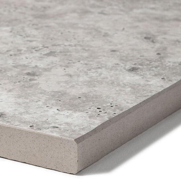 RO'MA NATURE - Margelle de piscine effet Travertin Gris 60x28x2 cm Bord Droit Pietra - large