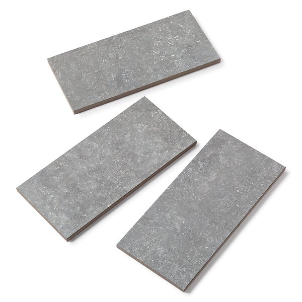 RO'MA NATURE - Margelle de piscine effet Pierre Gris/Bleu Belgio 60x28x2 cm Bord Droit Pietra - large
