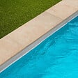 RO'MA NATURE - Margelle de piscine effet Travertin Nuancé 60x28x2 cm Bord Droit Pietra - vignette
