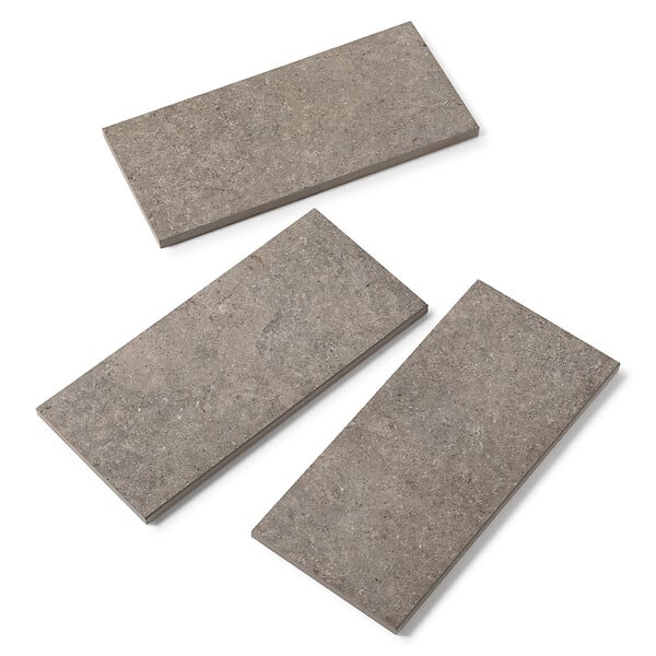 RO'MA NATURE - Margelle de piscine effet Pierre Gris Cotto 60x28x2 cm Bord Droit Pietra - large