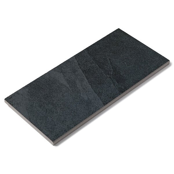 RO'MA NATURE - Margelle de piscine effet Ardoise Noire 60x28x2 cm Bord Droit Pietra - large