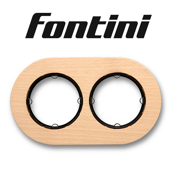 FONTINI - FONTINI Plaque 2 postes hêtre naturel DO LOW - large
