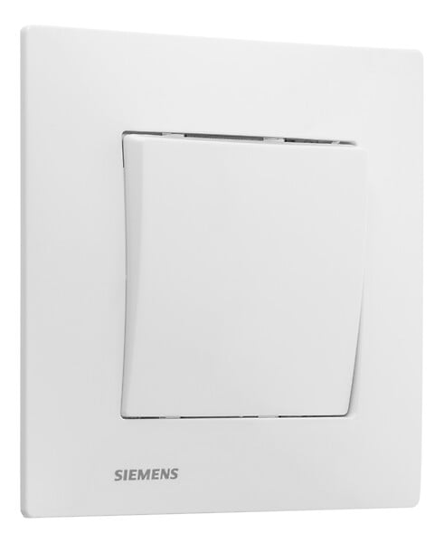 SIEMENS - Va et Vient Blanc Delta Viva + Plaque Blanc - large