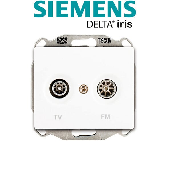 SIEMENS - SIEMENS Prise TV/FM Blanc Delta IRIS - large