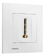 SIEMENS - Prise Téléphone Blanc Delta Viva + Plaque Blanc - vignette