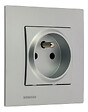 SIEMENS - SIEMENS Prise 2P+T SILVER Delta Viva + Plaque Silver - vignette