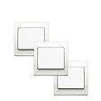 SIEMENS - LOT 3 Va et Vient Blanc Delta Iris + Plaque basic Blanc - vignette