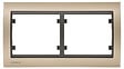 SIEMENS - SIEMENS Plaque Double Horizontal Metal Champagne Delta IRIS - vignette