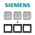 SIEMENS - SIEMENS LOT 3 Va et Vient Silver Delta Iris + Plaque Métal texturé Alu Noir - vignette