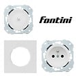 FONTINI - FONTINI Lot 4 prises + 2 va et vient + plaques blanc DOM - vignette