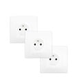 SIEMENS - SIEMENS LOT 3 Prise 2P+T Blanc Delta Viva + Plaque Blanc - vignette