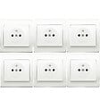 SIEMENS - SIEMENS Lot de 6 prises 2P+T + plaques Blanc Delta Iris - vignette