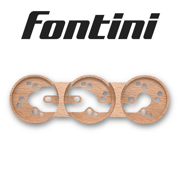 FONTINI - Socle 3 postes hetre naturel  DO - large