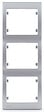 SIEMENS - Plaque triple verticale Silver Delta IRIS SIEMENS - vignette