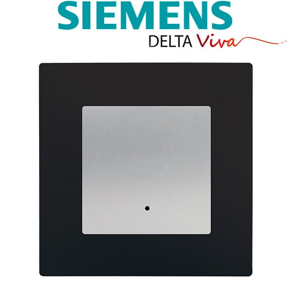 SIEMENS - SIEMENS Va & Vient à Voyant SILVER DELTA VIVA plaque NOIR - large