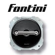 FONTINI - FONTINI Double poussoir rotatif double métal chrome porcelaine noire DO LOW - vignette