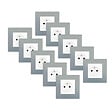 SIEMENS - LOT 10 Prise 2P+T Blanc Delta Viva + Plaque Silver - vignette