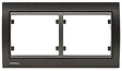 SIEMENS - SIEMENS Plaque Double Horizontale Métal Noir Delta IRIS - vignette