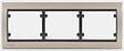 SIEMENS - SIEMENS Plaque Triple Horizontale Metal Champagne - vignette