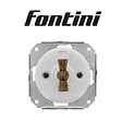 FONTINI - GARBY COLONIAL  - Double Va & Vient Porcelaine Blanche Manette Bois Hêtre Réf. 31302213 - vignette