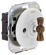 FONTINI - GARBY COLONIAL  - Double Va & Vient Porcelaine Blanche Manette Bois Hêtre Réf. 31302213 - vignette