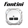 FONTINI - Chargeur USB double porcelaine blanche DO LOW - vignette