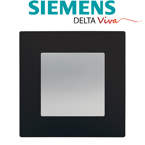 SIEMENS - SIEMENS Va & Vient SILVER Delta Viva avec plaque noire - large