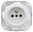 FONTINI - FONTINI - Prise 2P+T 16A 250V Porcelaine blanche Garby Colonial Réf. 31208173 - vignette