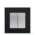 SIEMENS - Double Va et Vient Silver Delta Viva + Plaque Noir - vignette