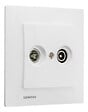 SIEMENS - SIEMENS Prise TV /FM Blanc Delta Viva + Plaque Blanc - vignette