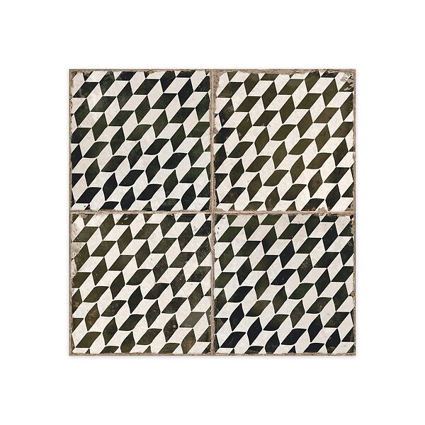 RO'MA NATURE - Carrelage Vintage effet Carreau ciment Noir Chevron 45x45x0,95 cm Rovessa - Sol et mur intérieur (vendu par carton de 1 m²) - large