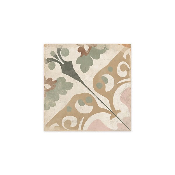 RO'MA NATURE - Carrelage Vintage effet Carreau ciment Argile 22,3x22,3x0,9 cm Virelia - Sol et mur intérieur (vendu par carton de 0,65 m²) - large