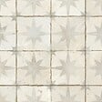 RO'MA NATURE - Carrelage Vintage effet Carreau ciment Etoile Blanche et Fond Blanc 45x45x0,95 cm Sparta - Sol et mur intérieur (vendu par carton de 1 m²) - vignette