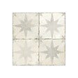 RO'MA NATURE - Carrelage Vintage effet Carreau ciment Etoile Blanche et Fond Blanc 45x45x0,95 cm Sparta - Sol et mur intérieur (vendu par carton de 1 m²) - vignette