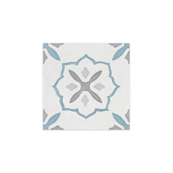 RO'MA NATURE - Carrelage effet Carreau ciment Moralis Bleu 22,3x22,3x0,9 cm Ventoril - Sol et mur intérieur (vendu par carton de 0,65 m²) - large