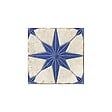 RO'MA NATURE - Carrelage Vintage effet Carreau ciment 3D Etoile Bleue et Fond Blanc 22,3x22,3x0,9 cm Sparta - Sol et mur intérieur (vendu par carton de 0,65 m²) - vignette