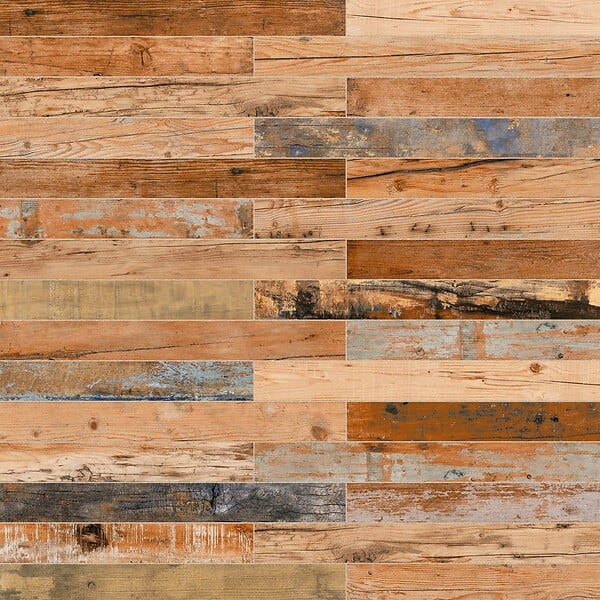 RO'MA NATURE - Carrelage Vintage effet Parquet Bois Marron 67,5x7,4x0,9 cm Selvior - Sol et mur intérieur (vendu par carton de 0,75 m²) - large