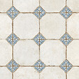 RO'MA NATURE - Carrelage Vintage Blanc et Bleu Cabochon 45,2x45,2x0,95 cm Sorelia - Sol et mur intérieur (vendu par carton de 1,02 m²) - vignette