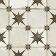 RO'MA NATURE - Carrelage Vintage effet Carreau ciment Mix Etoile Noire et Fond Blanc 45x45x0,95 cm Sparta - Sol et mur intérieur (vendu par carton de 1 m²) - vignette