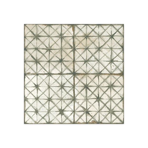 RO'MA NATURE - Carrelage Vintage effet Carreau ciment Vert 45x45x0,95 cm Byblos - Sol et mur intérieur (vendu par carton de 1 m²) - large