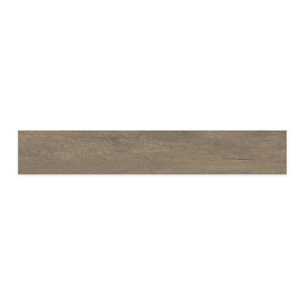 RO'MA NATURE - Carrelage effet Parquet Bois Brun Foncé 151x24x0,9 cm In&Out Lunerol - Sol et mur intérieur et Sol extérieur (vendu par carton de 1,09 m²) - large