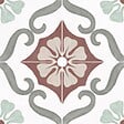 RO'MA NATURE - Carrelage effet Carreau ciment Florentis Rouge 22,3x22,3x0,9 cm Soriel - Sol et mur intérieur (vendu par carton de 0,65 m²) - vignette