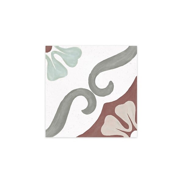 RO'MA NATURE - Carrelage effet Carreau ciment Florentis Rouge 22,3x22,3x0,9 cm Soriel - Sol et mur intérieur (vendu par carton de 0,65 m²) - large