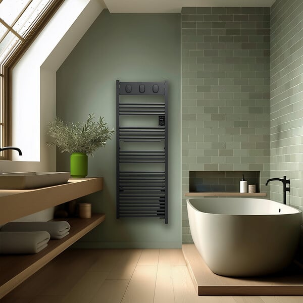 SAUTER - Sèche-serviettes Marapi 2 anthracite 750W - large