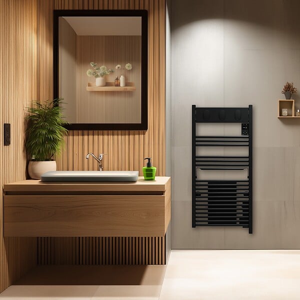 SAUTER - Sèche-serviettes électrique - Marapi 2 - Noir - 1500 W - large