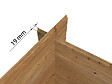 WHITE WOOD - Abri de jardin en bois  Pablo 1 - Naturel - L.218xH.218xP.191cm - vignette