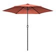 OVIALA - Parasol droit 3m inclinable à manivelle en aluminium terracotta - Matera - vignette