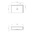 THALASSOR - SQUARE 50 - Vasque à poser en Solid Surface Blanc Mat 50 x 30 x 12(h) cm - vignette