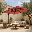 OVIALA - Toile pour parasol déporté 4x3m terracotta - Caserta - vignette