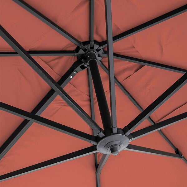 OVIALA - Toile pour parasol déporté 4x3m terracotta - Caserta - large